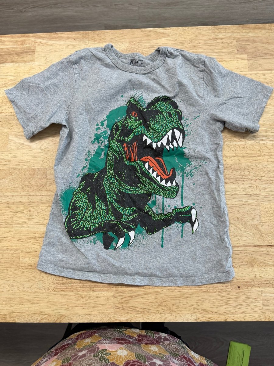 Children's Place T-Shirt – Size 7/8 | Dinosaur Graphic - Nest and Sprout - Consignment