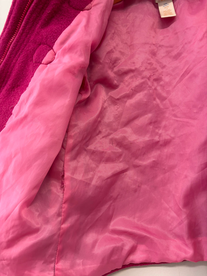 Joe Fresh Peacoat – 14 Bright Pink Wool Blend fair condition