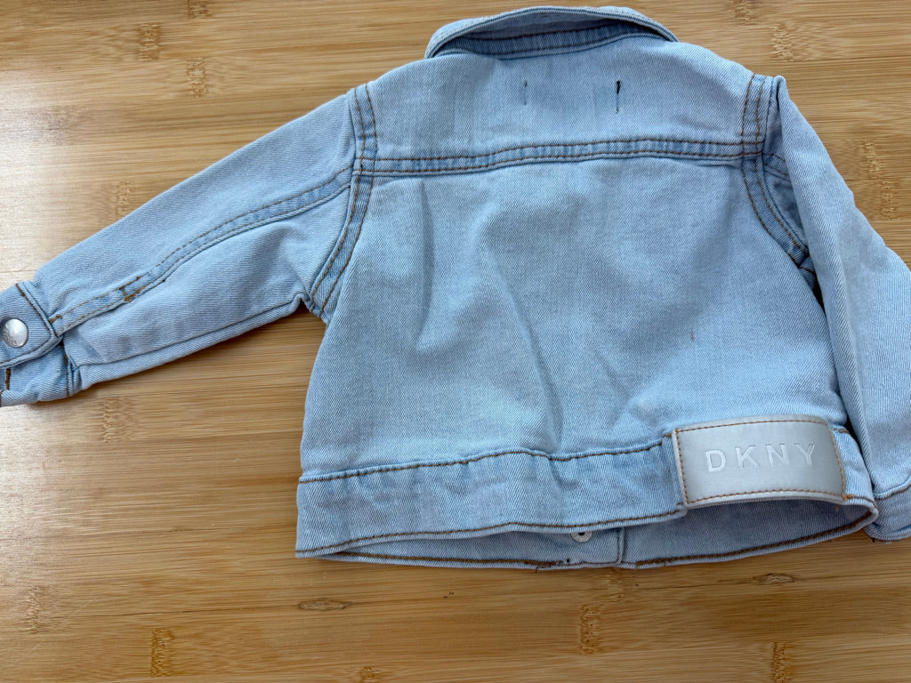 DKNY Snap-Up Denim Jacket – 12M | Light Wash