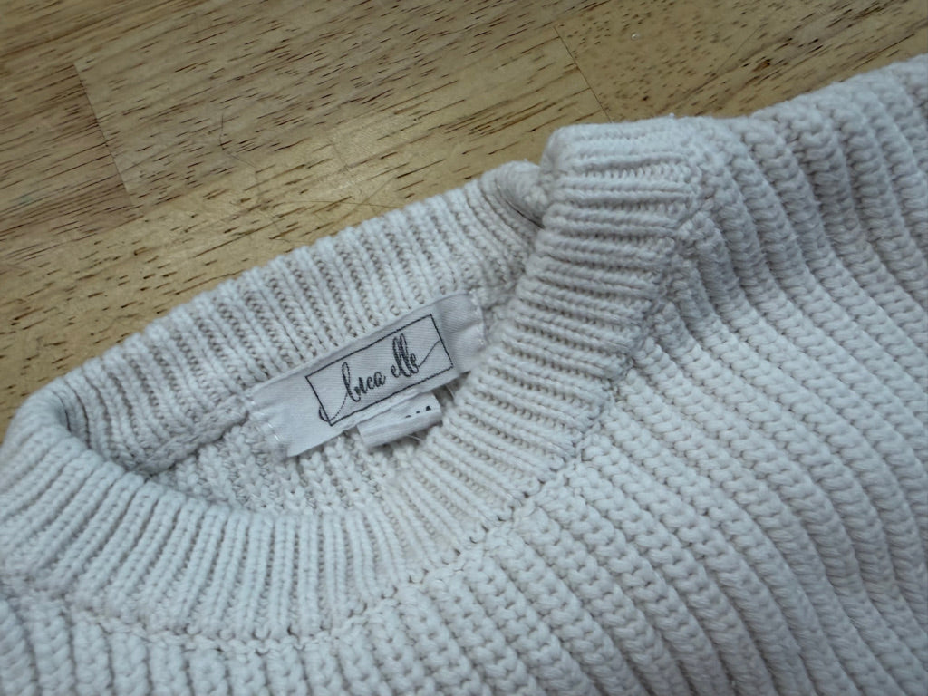 Lilca Elle Knit Sweater – 6–12M | White