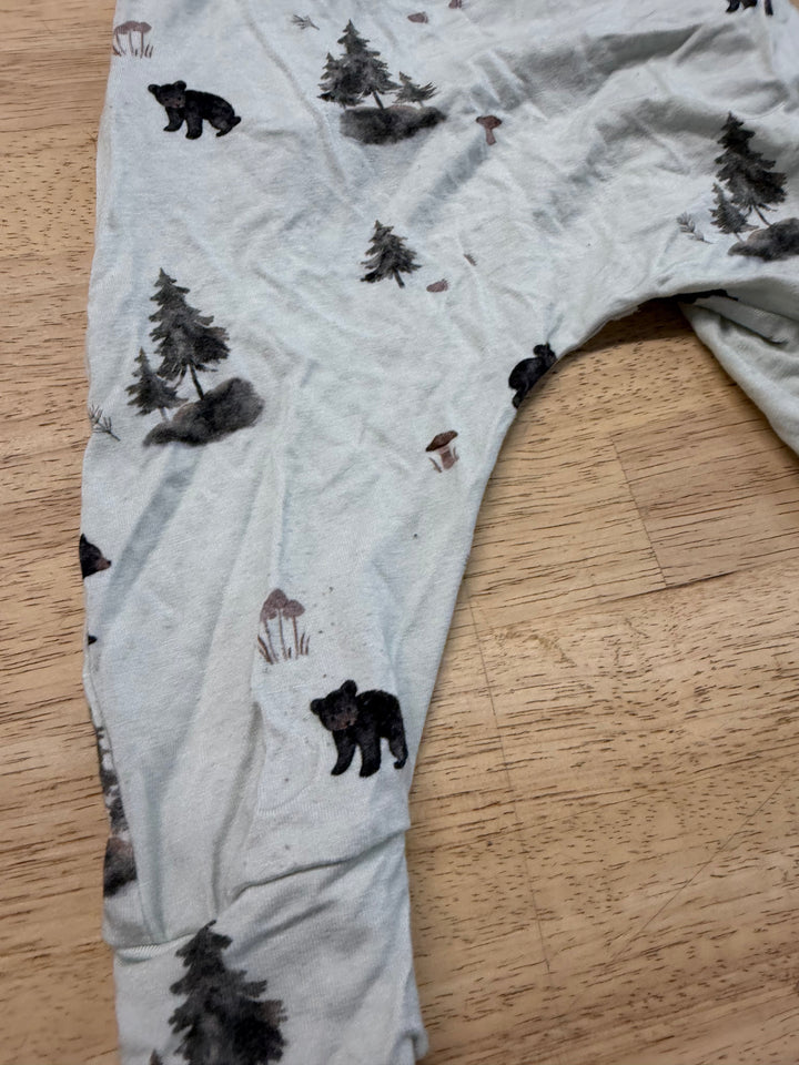 Belan J Bear Print Harem Pant – 6–12M | Light Green Pockets | Play