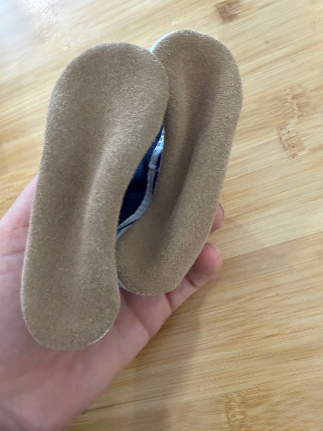 Robeez Blue Leather Slipper – 6–12M | Excellent