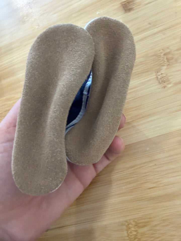 Robeez Blue Leather Slipper – 6–12M | Excellent