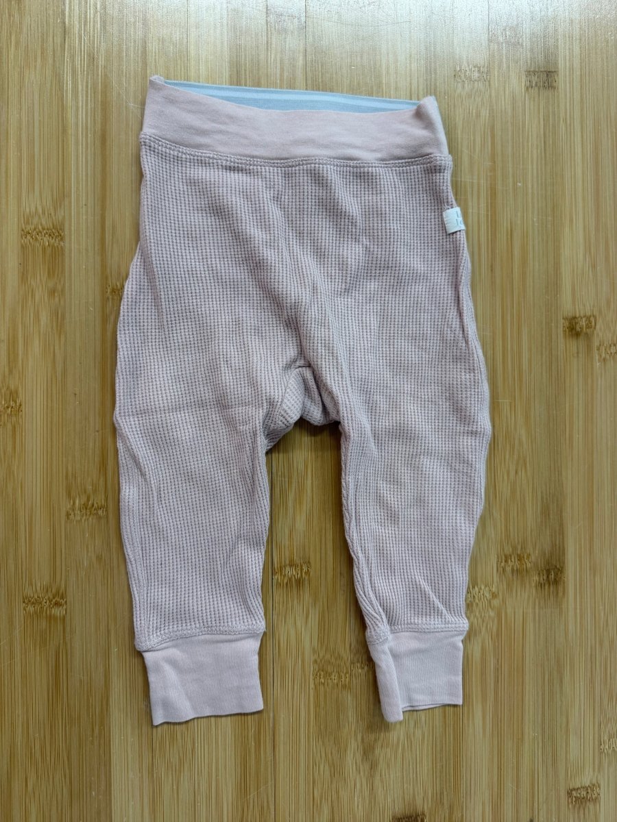 Loulou Lollipop Waffle Knit Legging – 3-6 Months | Light Pink - Nest and Sprout-Consignment