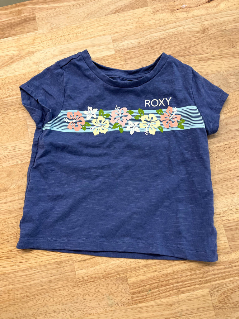 Roxy Size 5 T-Shirt - Blue Hawaiian Floral
