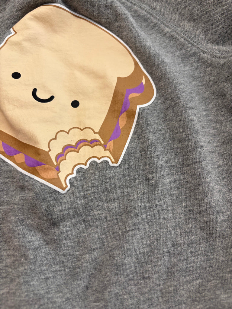 Whistle & Flute Sweatshirt (PB&J Graphic, Light Grey)