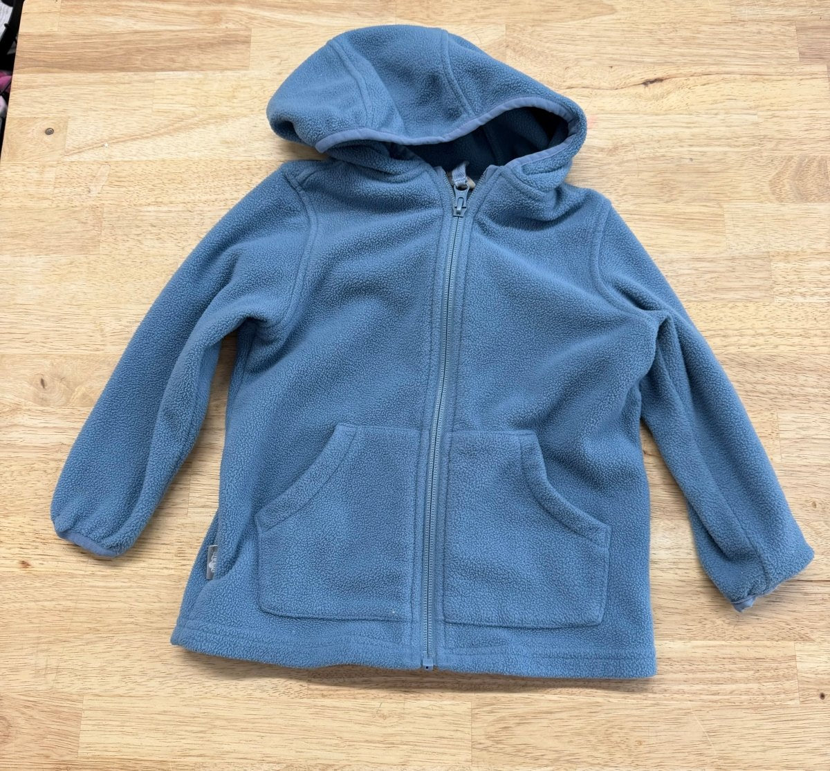 Jan and Jul Fleece Hooded Jacket – Dusty Blue - Nest and Sprout-Consignment