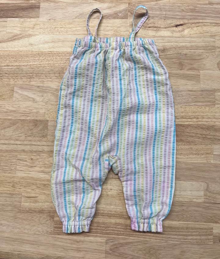 Joe Fresh Pastel Striped romper, 3-6 Months