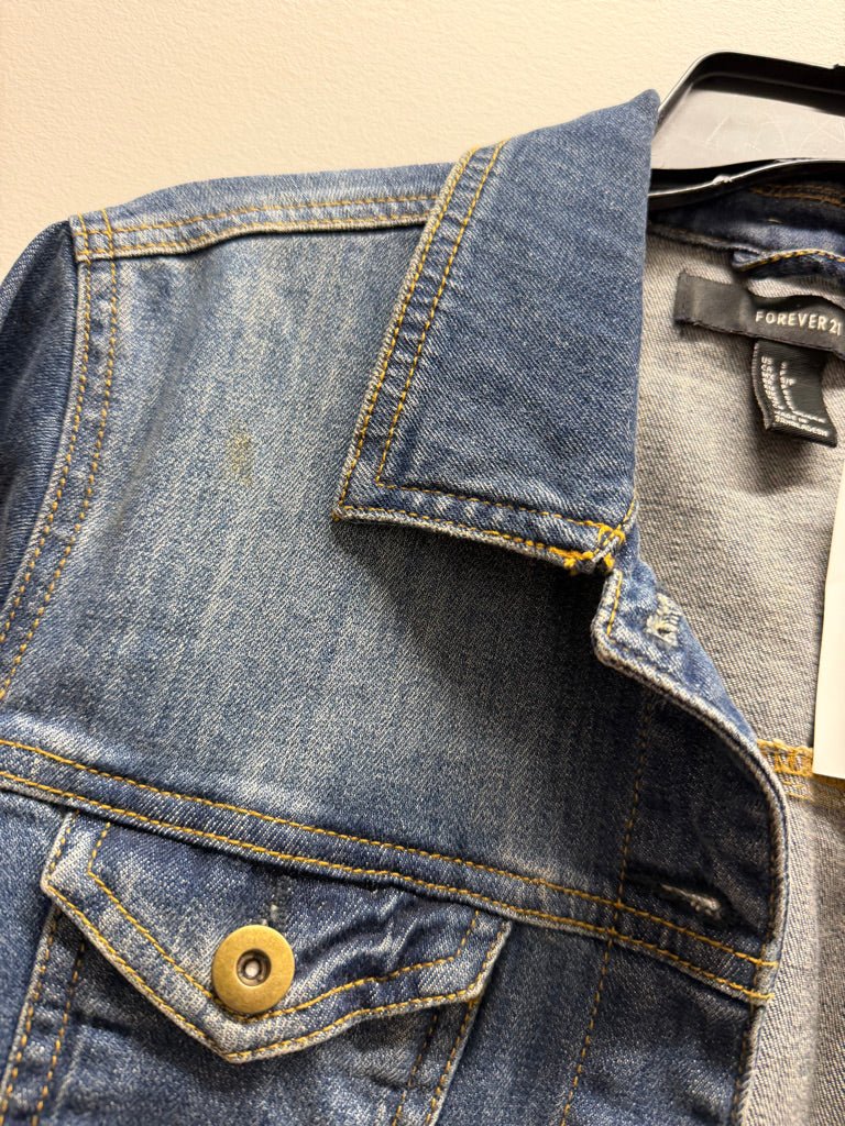 Forever 21 Denim Jacket – Adult S | Medium Wash | Play - Nest and Sprout-Consignment