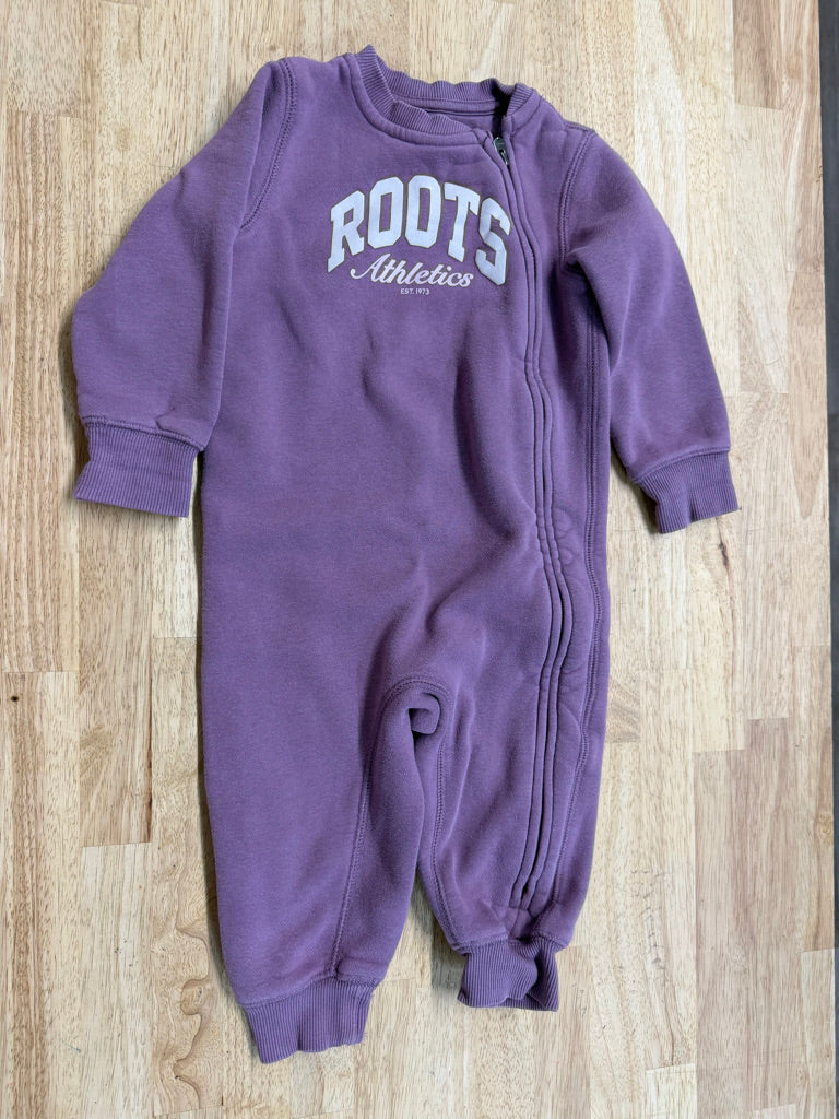 Roots Athletics One-Piece Romper – 12–18M | Light Purple Hoodie Style