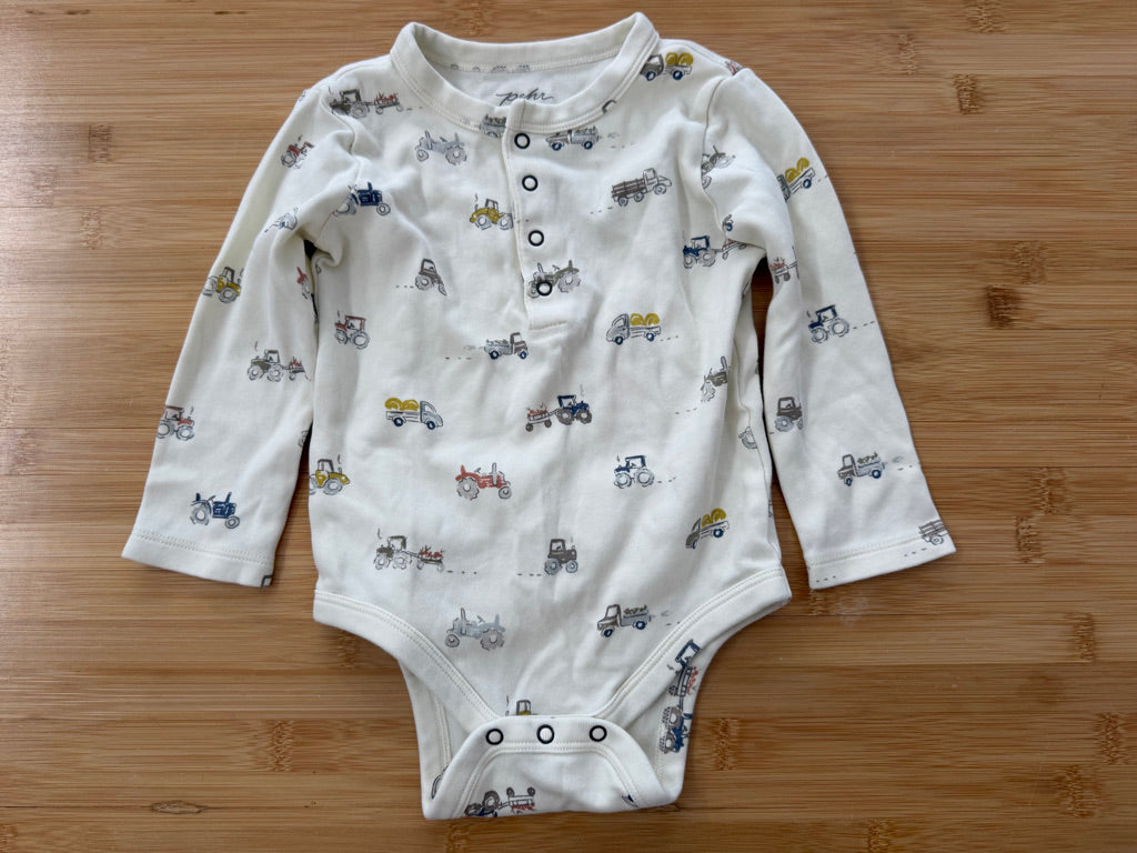 Pehr Farming Long Sleeve Snap Top – 12–18M | Cream