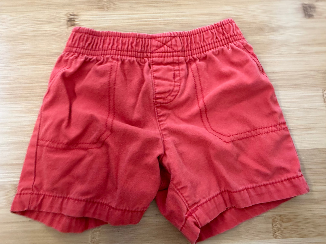 Carter's Chino Shorts – 18M | Red Elastic Waist