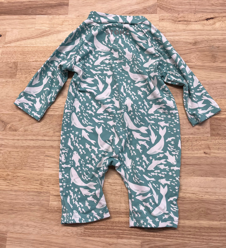 Stonz 0-6 Month Sun Suit, Whale Print