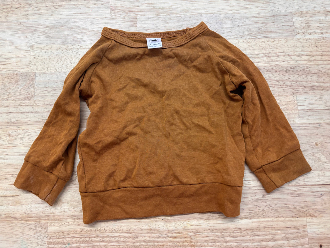 Little & Lively 0–6M Shirt (Toffee Brown)