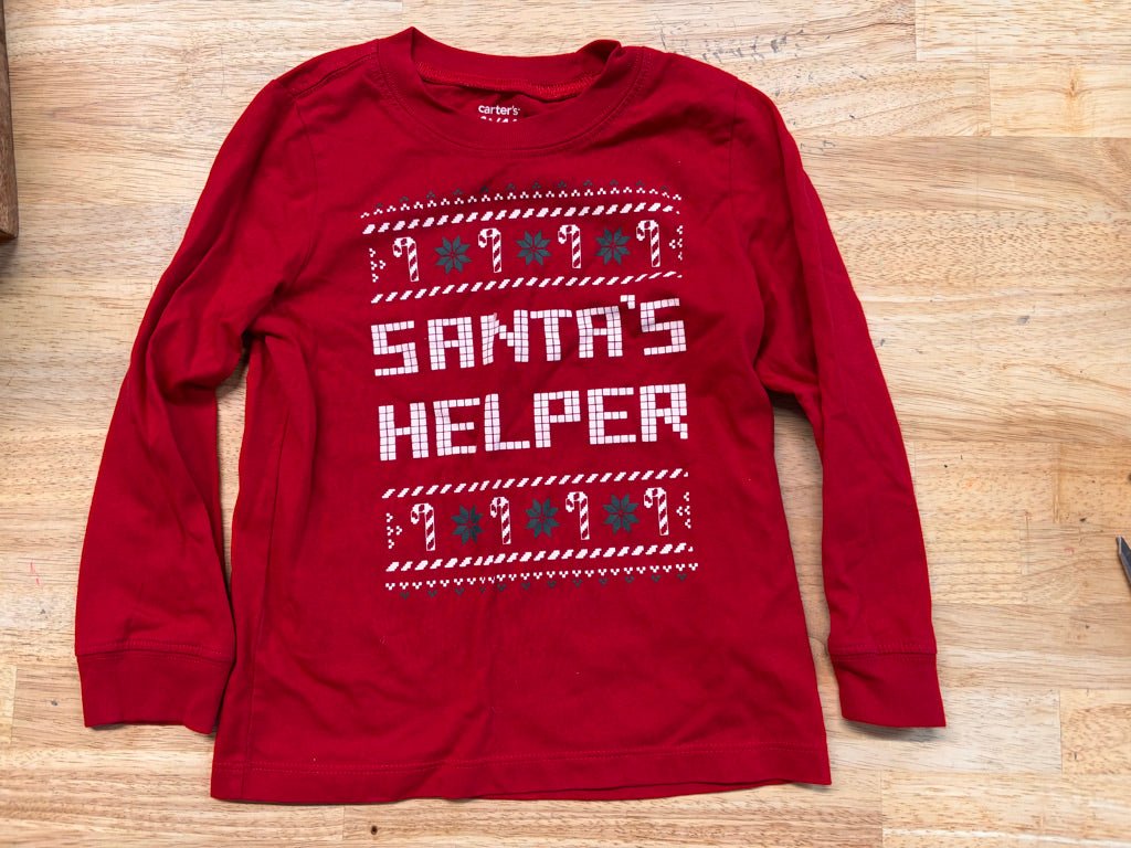 Carter’s Size 4T Minecraft Santa’s Helper Shirt - Nest and Sprout-Consignment