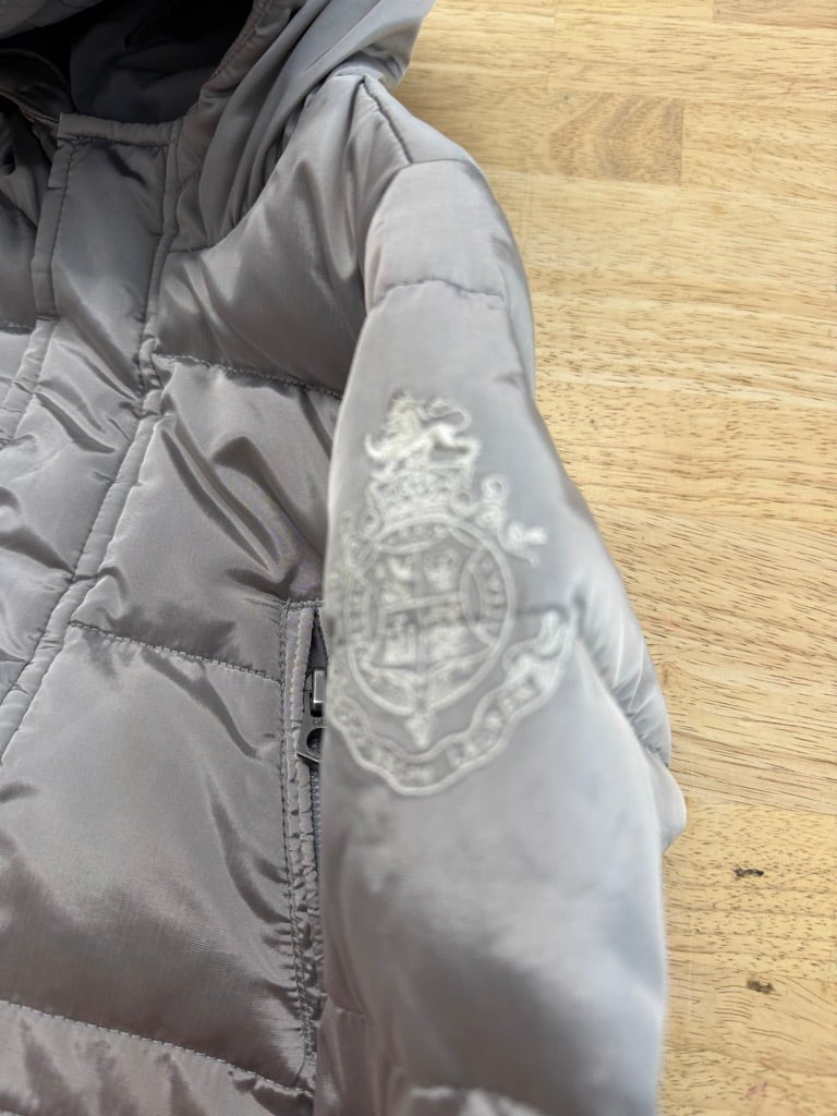 Polo Ralph Lauren Jacket – 12 Months | Silver | Embroidered Patch - Nest and Sprout-Consignment