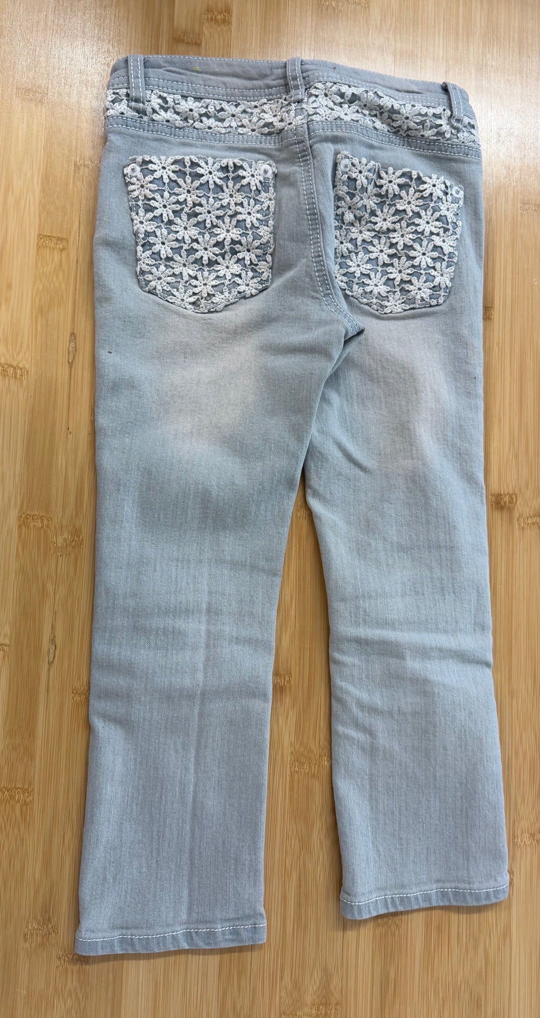Catherine Malandrino Jeans – 10 | Light Wash White Stitching Decorative