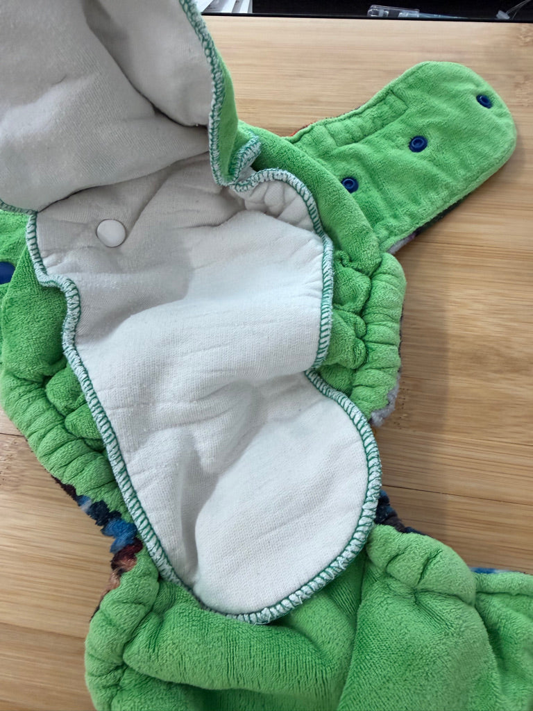 Ella Bella Bum Fitted Cloth Diaper – One Size | Fleece Exterior Double Boost | Play