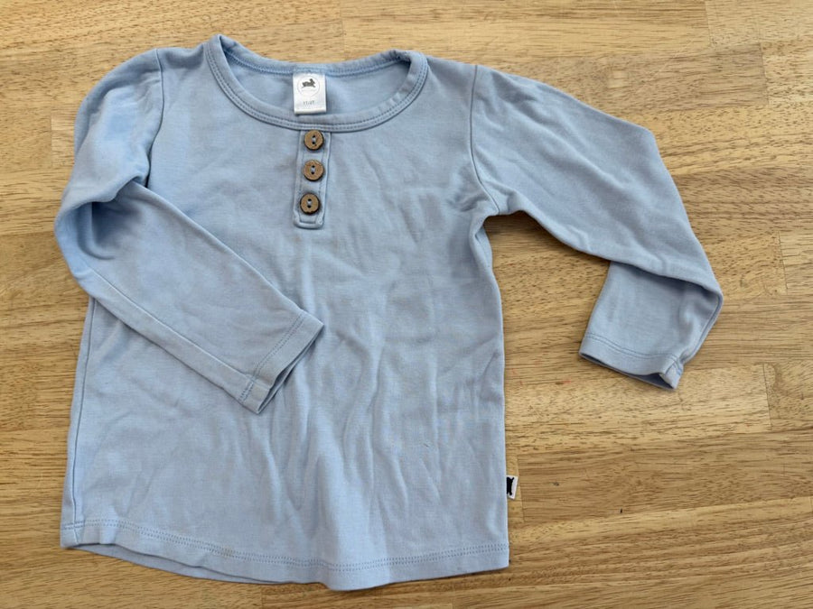 Little & Lively Shirt – 1/2Y | Light Blue Long Sleeve - Nest and Sprout - Consignment