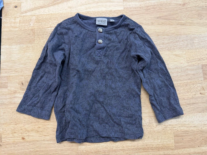 Wheat Long Sleeve T-Shirt – 18M | Navy Animal Print - Nest and Sprout - Consignment