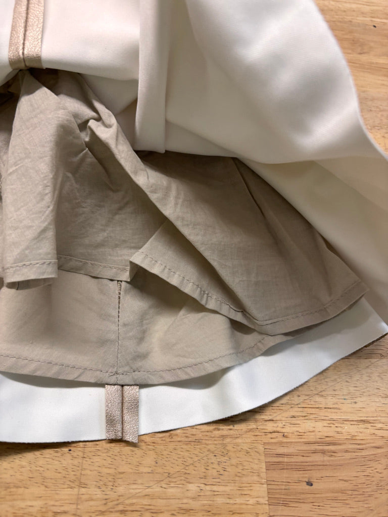 Mayoral Skirt – 12M Gold Pleated Faux Leather