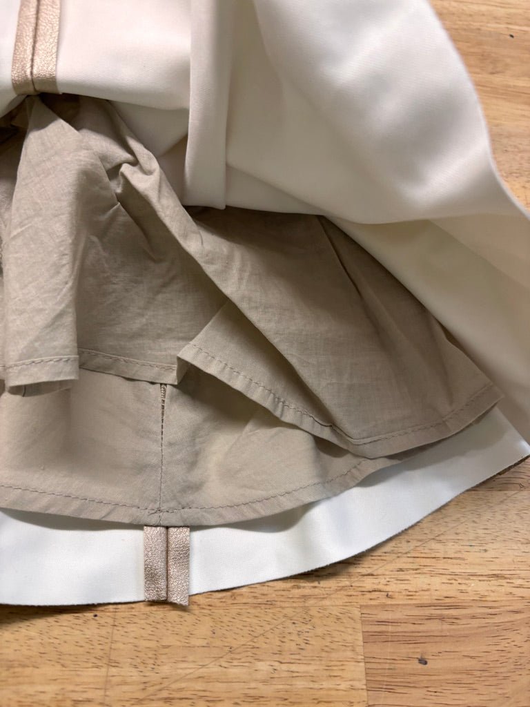 Mayoral Skirt – 12M Gold Pleated Faux Leather - Nest and Sprout - Consignment