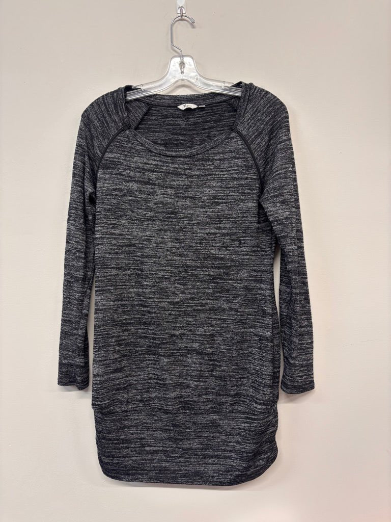 Thyme Maternity Nursing Tunic – Size S Heathered Black - Nest and Sprout - Consignment