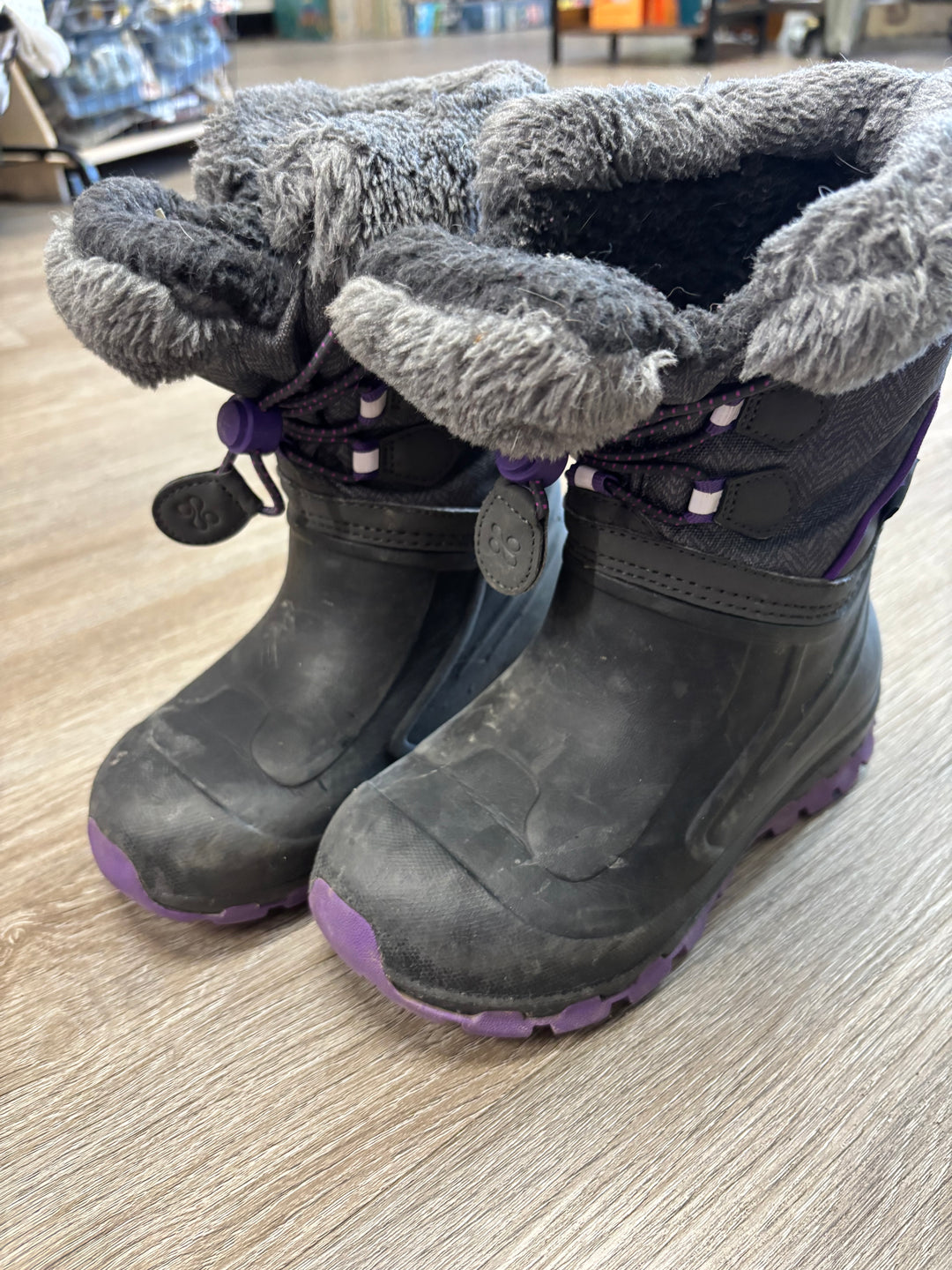 XMTN Black Purple Winter Galoshes | Size 12