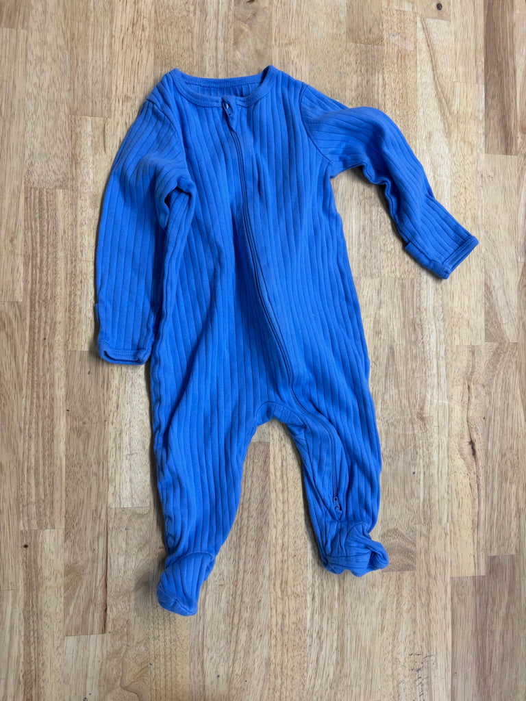 Wonder Nation Blue Ribbed Footed Sleeper | Size 6–9M