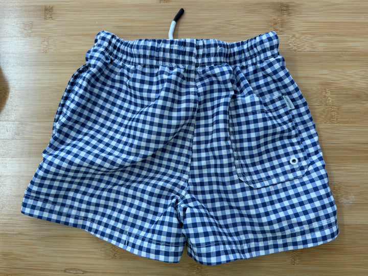 Mamagic Blue & White Gingham Swim Shorts – 4T