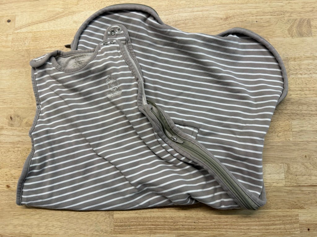 Woolino Striped Sleep Bag – One Size | Neutral - Nest and Sprout - Consignment