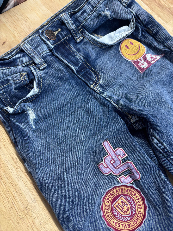 Justice Distressed Raw Edge Jeans | Size 7