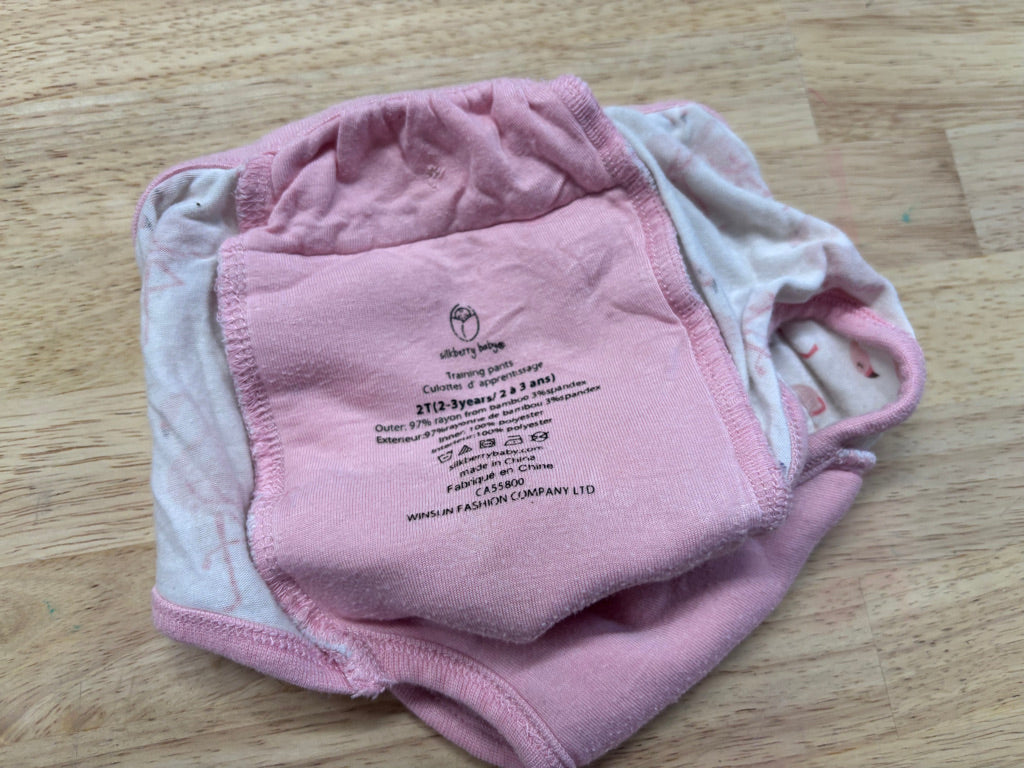 Silkberry Training Pants (Pink Flamingos, Size 2-3T)