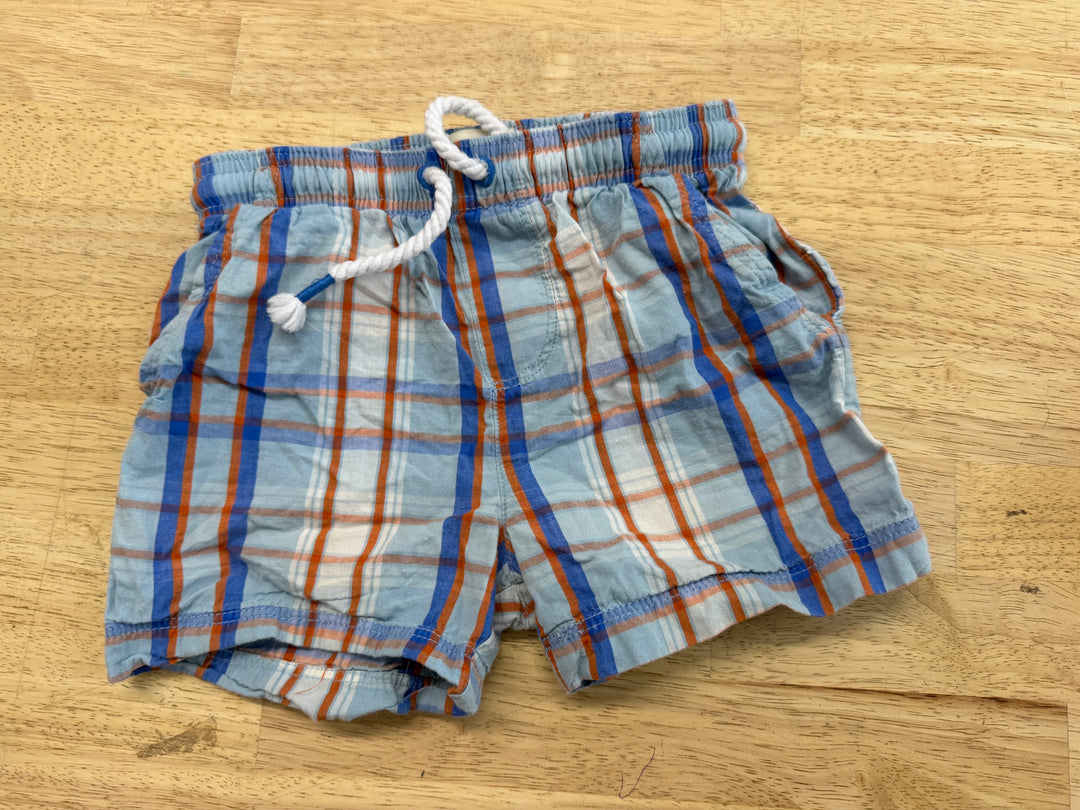 Hatley Blue Plaid Shorts – 12–18M | Play