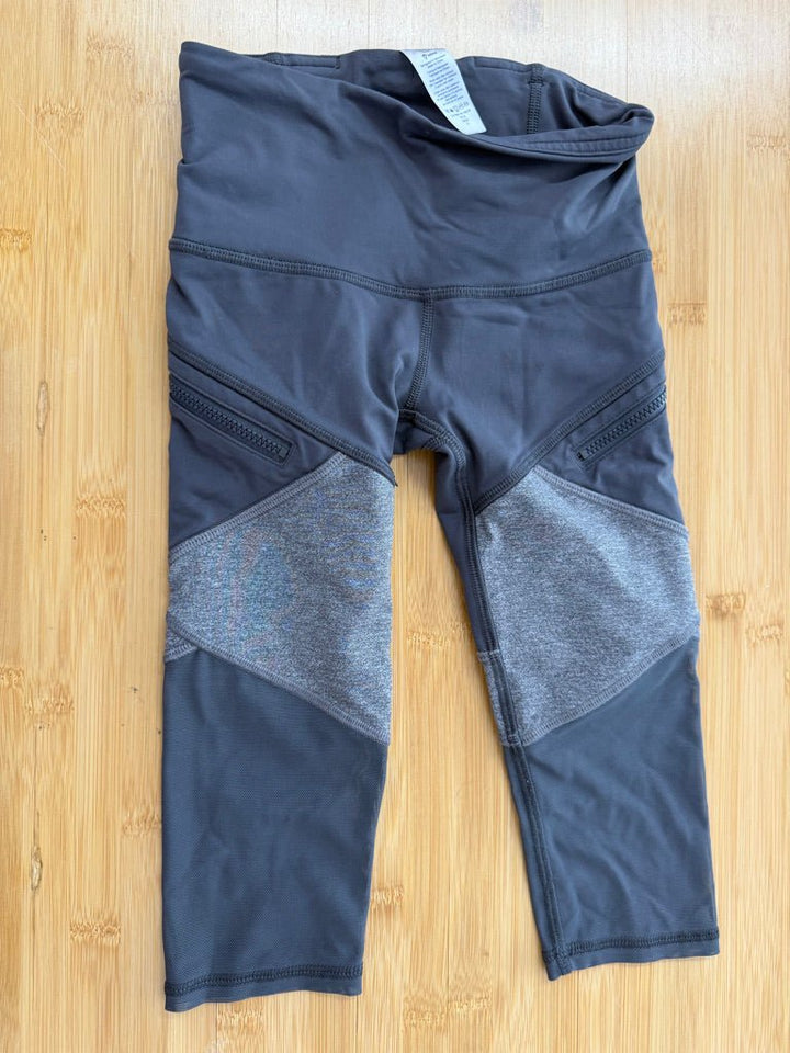 Ivivva Crop Leggings – 6 | Grey - Nest and Sprout-Consignment