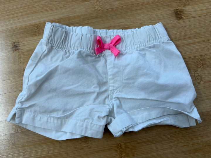 Carter's Chino Shorts – 2T | White Pink Bow Girl Fit | Play