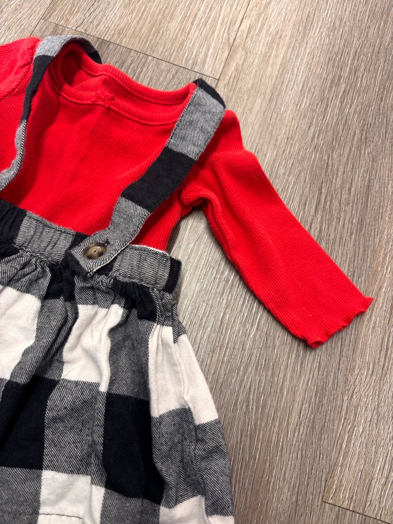 Carters 3M Red Plaid Set - Nest and Sprout - Consignment