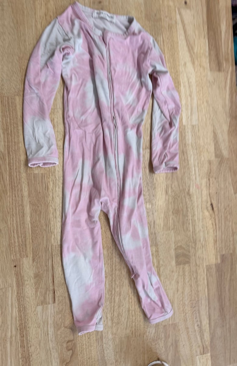 Bambi and Birdie Sleeper – 18-24 Months | Pink and White Print - Nest and Sprout-Consignment
