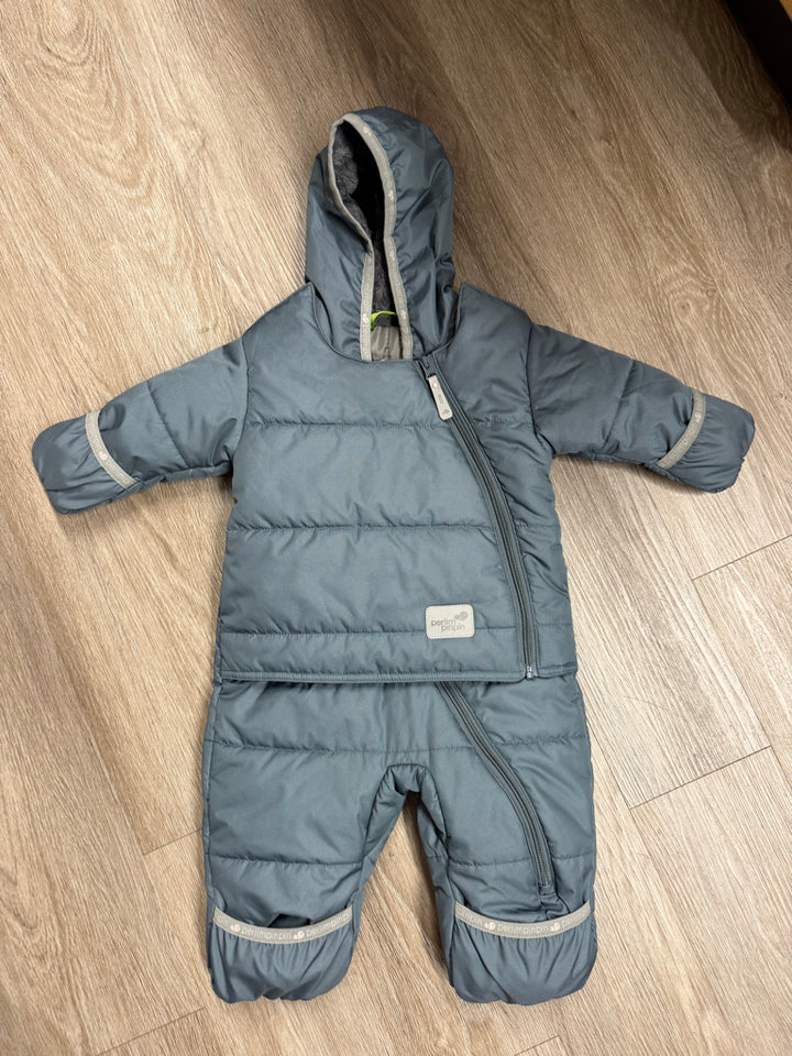 Perlim Pinpin Car-Seat Safe Snowsuit – 6M | Army Green/Blue Rated -30°C