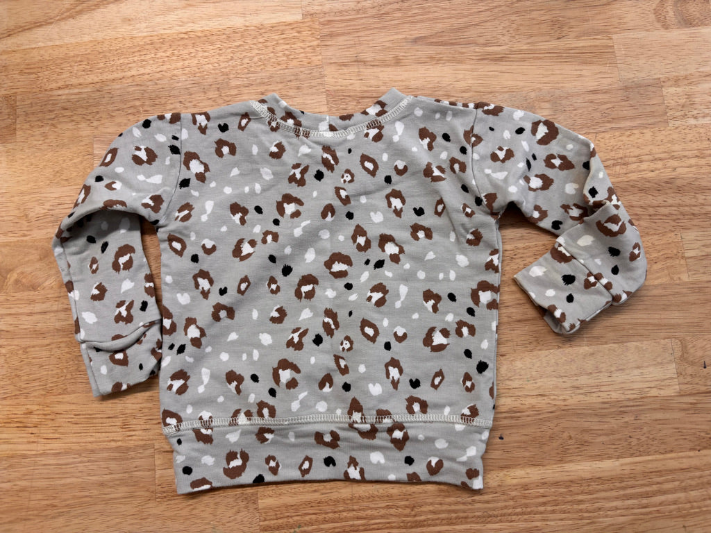 Jax + Lennon 0-6 Months Light Grey Animal Print Shirt