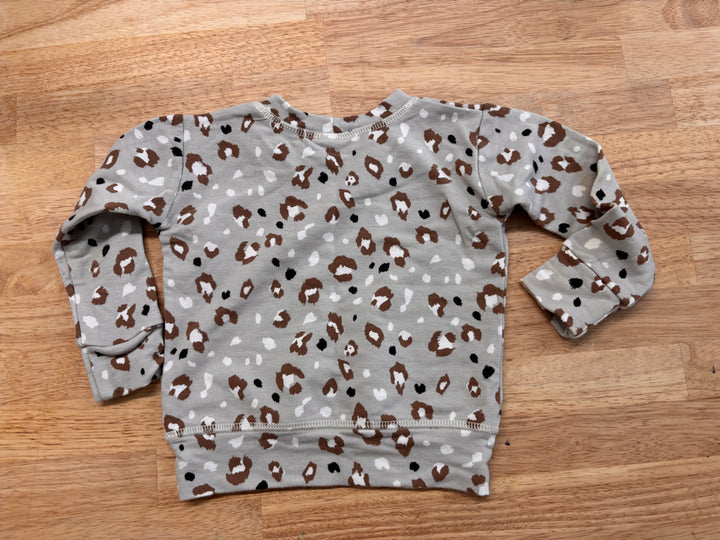 Jax + Lennon 0-6 Months Light Grey Animal Print Shirt