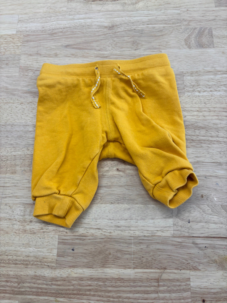H&M 2-4M Bright Yellow Sweatpants