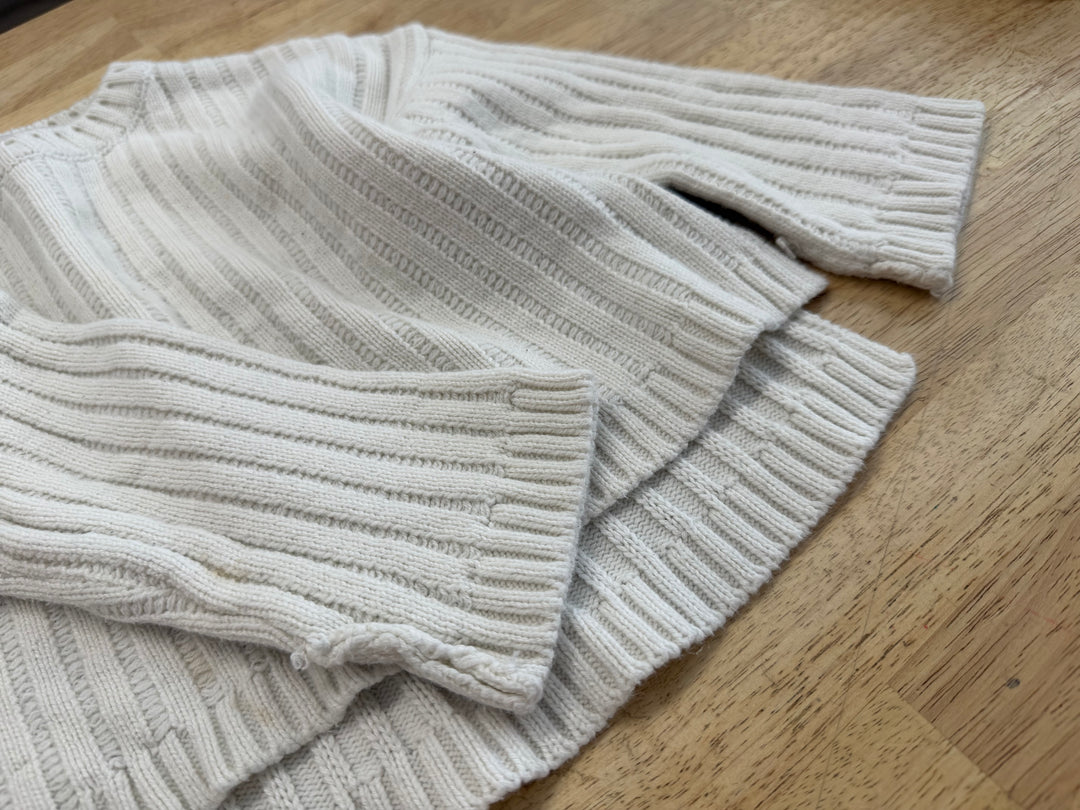 I Love J Knit Sweater – S (2/3Y) | Cream Long Sleeve