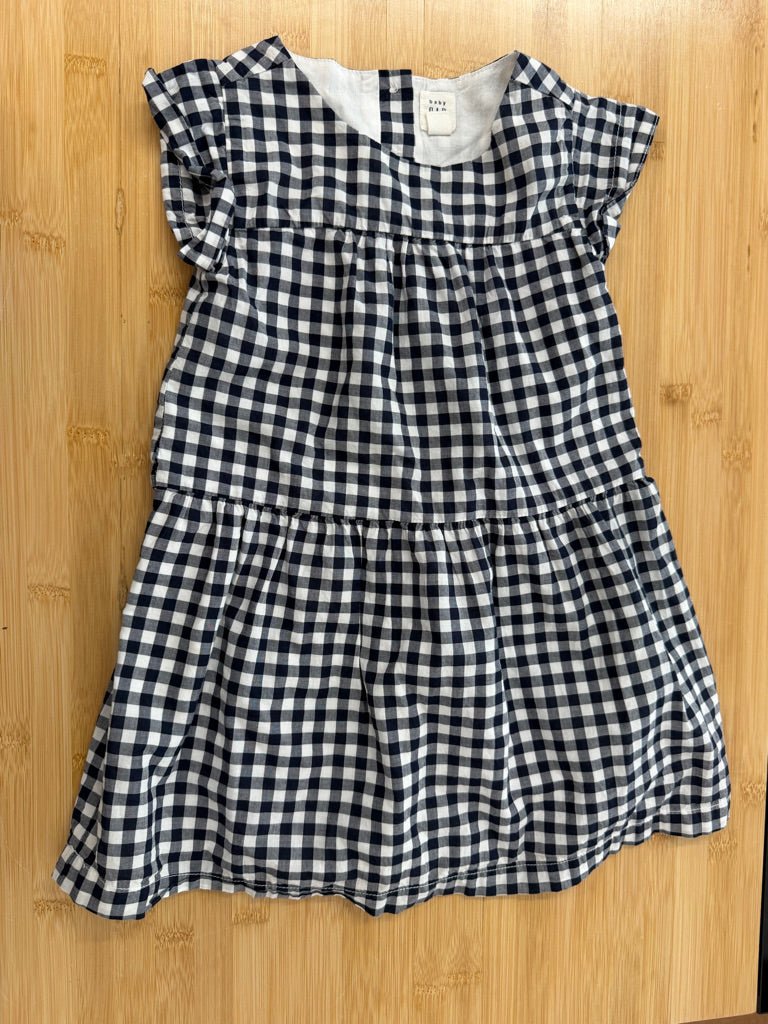 Gap Gingham Dress – 3 | Navy Short Sleeve - Nest and Sprout-Consignment