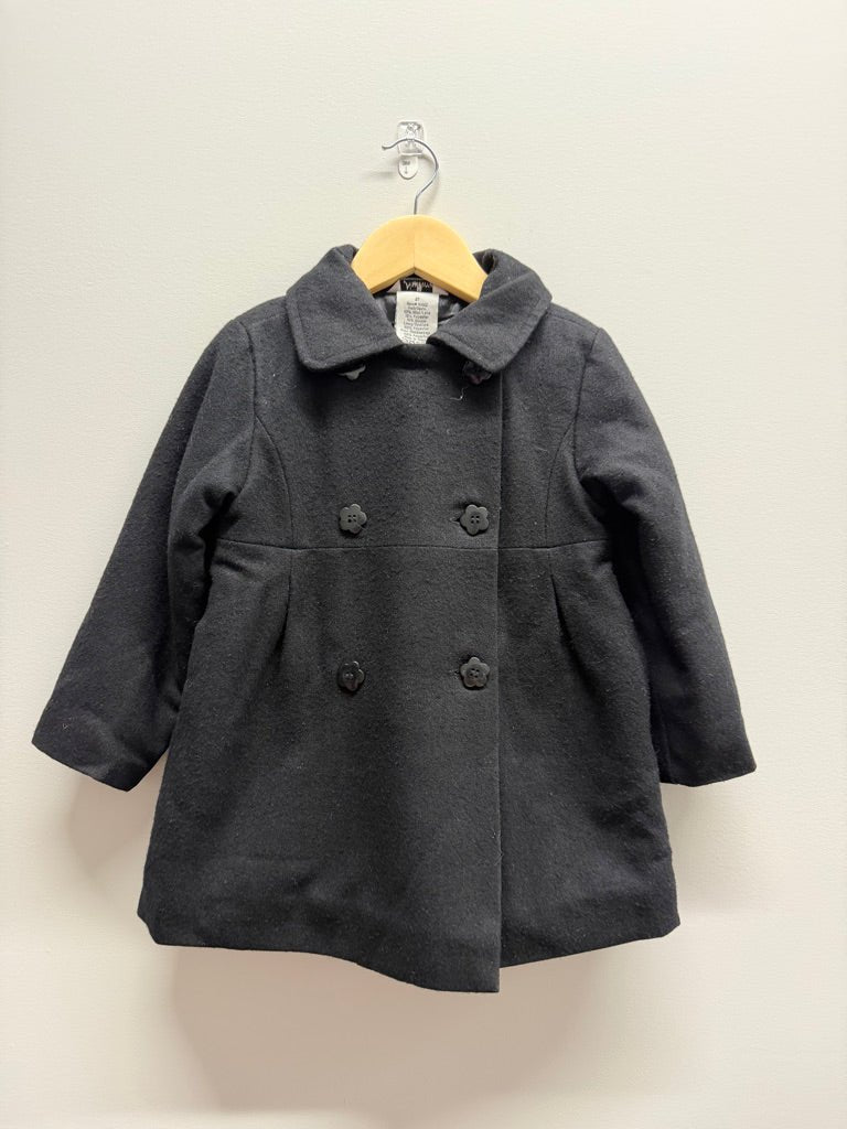 Newberry Peacoat – 4 | Double-Breasted Wool Blend - Nest and Sprout-Consignment