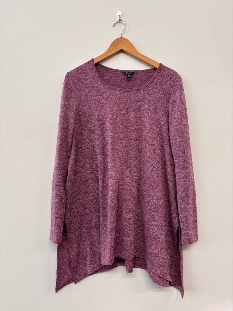 Roots 12–14Y Heathered Burgundy Tunic | Adult Small - Nest and Sprout - Consignment
