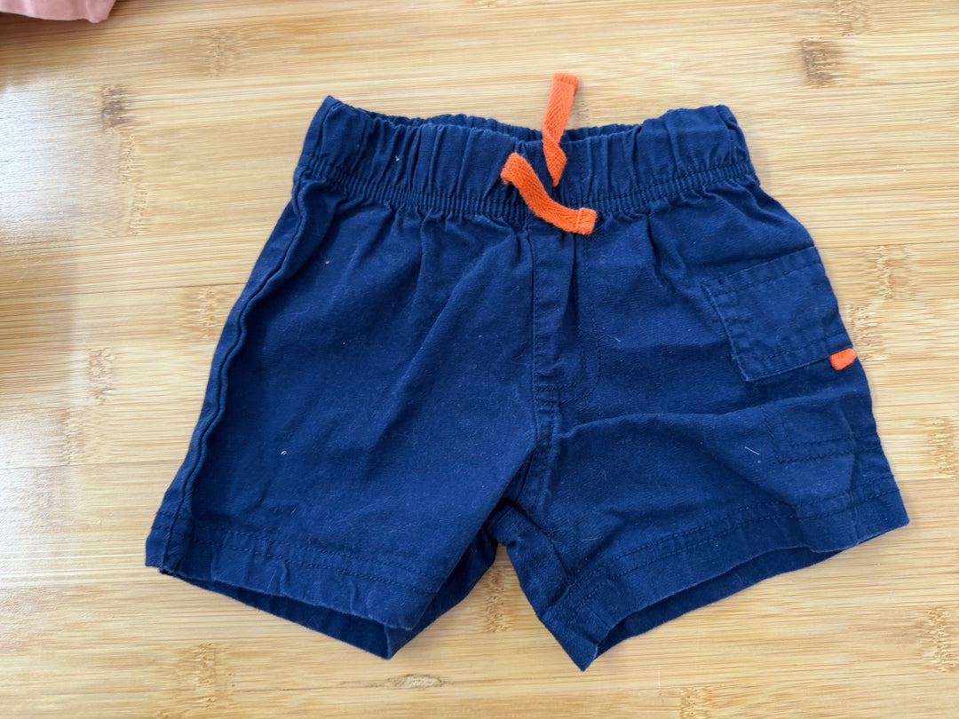 Child of Mine by Carter's Cargo Shorts – 6–9M | Blue Non-Functional Drawstring