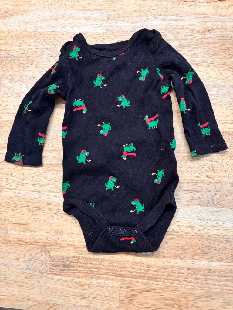 Joe Fresh 3–6 Month Black Long Sleeve Bodysuit - Nest and Sprout-Consignment