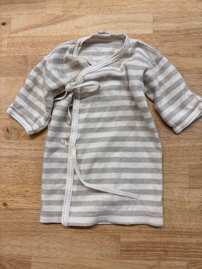 Primeval Organic Cotton Kimono Top – 80 Striped - Nest and Sprout - Consignment