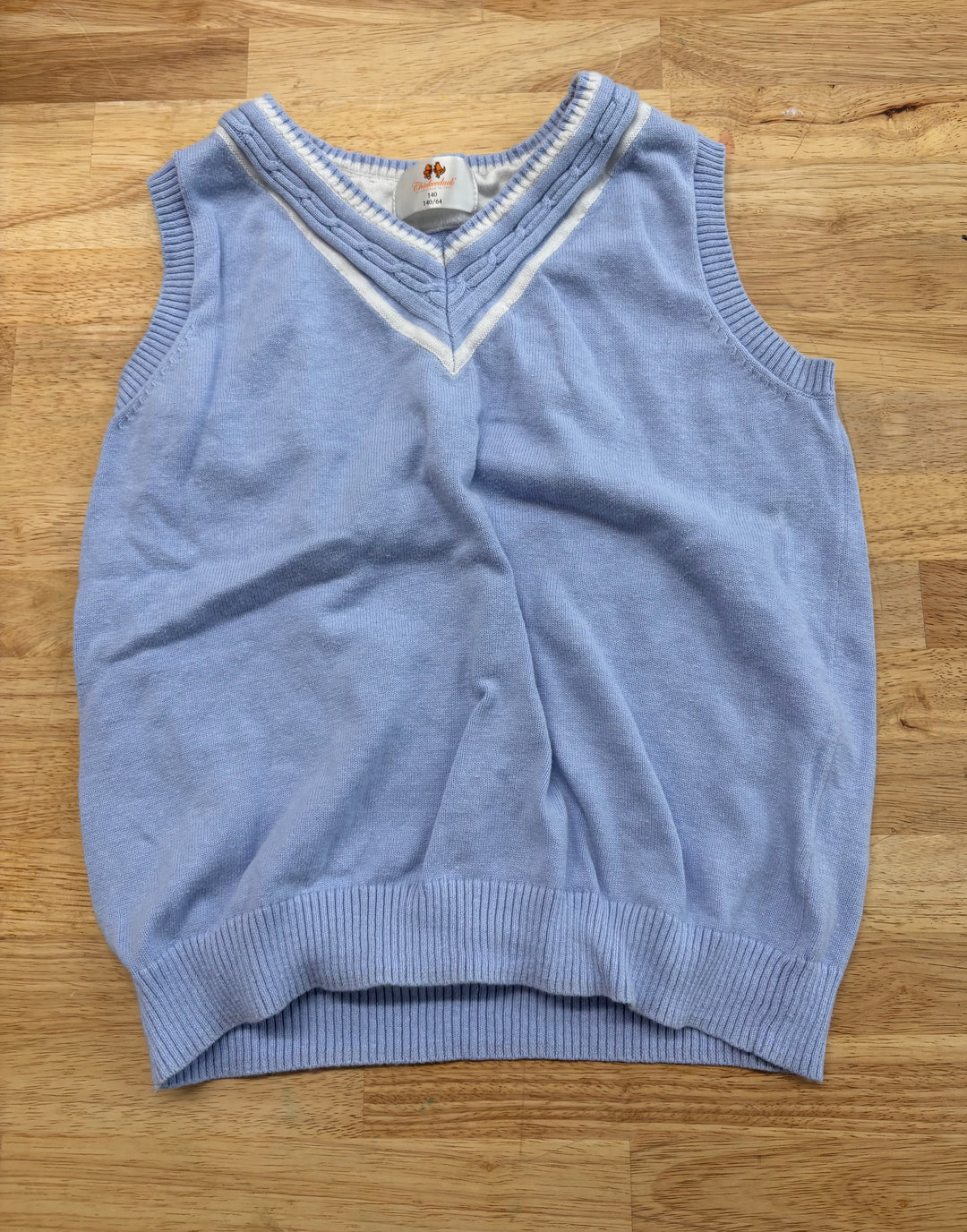 Chickeeduck 140cm Blue Knit Vest